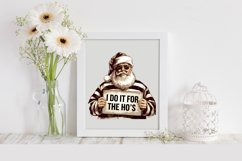 Santa I Do it For the Ho&#039;s Clipart |Tshirt Design Product Image 3