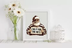 Santa I Do it For the Ho's Clipart |Tshirt Design Product Image 3