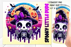 Cute and Spooky Halloween Tumbler wrap PNG, 20 oz. Product Image 2