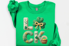 St Patrick's Day png | Luck Faux Knit Shirt Design Product Image 5