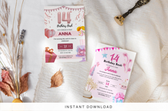14th Birthday Canva Invitation Editable Template Product Image 2