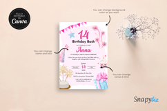 14th Birthday Canva Invitation Editable Template Product Image 5