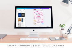 14th Birthday Canva Invitation Editable Template Product Image 7