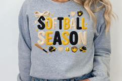 Softball Season Faux Knit PNG Product Image 9