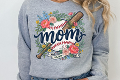 Baseball Mom Floral PNG Product Image 7