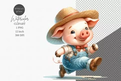 Farm animals clipart, Pig clipart, Cute animals Product Image 1
