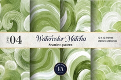 Watercolor Matcha Pattern, Green Wash Texture Product Image 1