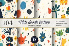 Abstract doodle Digital paper, doodle seamless pattern Product Image 1