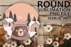 Gorgeous Round Design Car Coaster Template , Winter Product Image 1