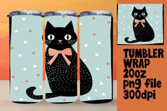 Watercolor Kitten Tumbler Wrap Sublimation Product Image 1