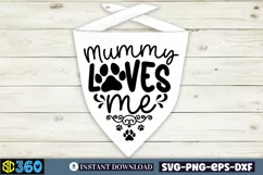 Mummy loves me SVG, Halloween Dog Bandana SVG Product Image 2