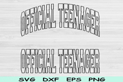 Official Teenager Svg Cut Files, Official Teenager Png Product Image 1