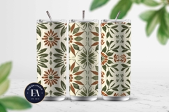 Retro Floral Block Print | Geometric Floral Pattern Product Image 2