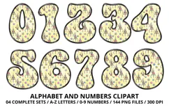 Vintage Toys Alphabet and Numbers PNG 300 DPI Product Image 5