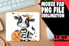 Halloween Cow Mouse Pad with Watercolor Art Product Image 1