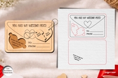 Valentine's Day Couple Keychains Laser Cut | Glowforge | SVG Product Image 2