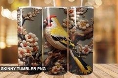 Embroidered Goldfinch Tumbler Design Product Image 1