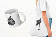 Goth Creepy Birds Clipart Product Image 3