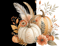 Boho pumpkin illustration Cozy autumn Halloween Spoky season Product Image 3