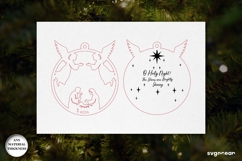 Round Nativity Ornament Laser Cut | Bible Quotes | SVG Product Image 2
