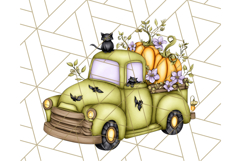Halloween Cottagecore Truck PNG Clipart, Fall Style Clip Art Product Image 3
