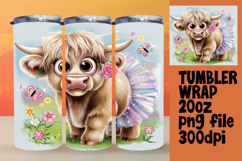 RADIANT 20oz Tumbler Wrap , Cute Cow Product Image 1