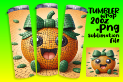 LUXE 20oz Tumbler Wrap Design , Cute Pumpkin Product Image 1