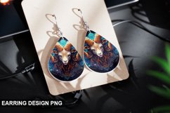 Stained Glass Aries Zodiac flowers Earring Design Product Image 1