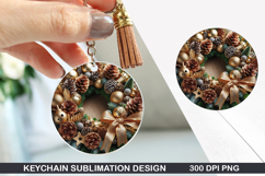 Christmas Keychain Sublimation - Christmas Keychain PNG Product Image 1