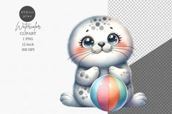 Seal clipart, Antarctic animals clipart, Cute animals Product Image 1