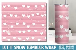 Let It Snow Christmas Tumbler Sublimation Wrap Product Image 1