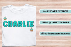 Birthday Boy Alphabet, birthday boy letters doodle clipart Product Image 6