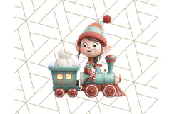 Christmas Train Ride PNG Clipart with Yeti and Elves Product Image 3