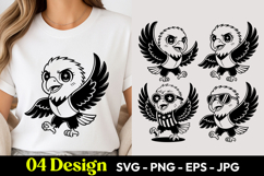 Happy Flying Owl SVG PNG Product Image 1