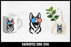 Patriotic Shepherd Dog with American Flag Sunglasses SVG Product Image 1