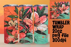 Bright Floral Tumbler Wraps for 20oz Cups Product Image 1