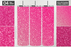 Pink Glitter Tumbler Wrap| Tumbler Sublimation Product Image 1