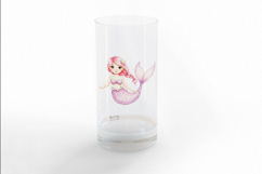 Mermaid Princess Cute Pink Hair Tail Aquatic Siren PNG Product Image 3