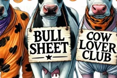 Bullsheet PNG, Funny Halloween Cow Design for T-Shirts Product Image 5
