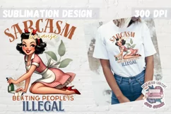 Pin Up Girl Sublimation Design Sarcastic Quote Sarcasm PNG Product Image 1