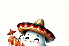 Funny Mexican Ghost PNG, Spanish Halloween Boo Racha Design Product Image 2