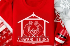 A Savior Is Born Svg, Christian Christmas Svg, Nativity Svg. Product Image 4