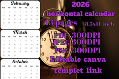 2027 horizontal Calendar Product Image 3