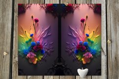 3 D Flowers | 14 Summer Skinny tumbler Sublimation designs Product Image 15