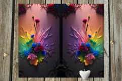 3 D Flowers | 14 Summer Skinny tumbler Sublimation designs Product Image 15
