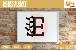 Daisy &amp; Clay Boho Floral Monogram Product Image 1
