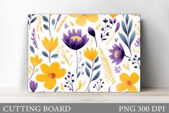 Flowers Cutting Board. Floral Cutting Board Design Product Image 1