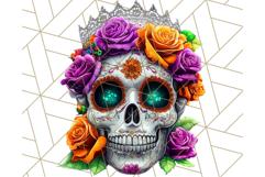 Bright Sugar Skull PNG Clipart, Halloween Colorful Skull Png Product Image 3