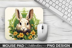 St. Patrick&#039;s Day Bunny Sublimation Mouse Pad Design Product Image 1