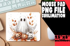Watercolor Ghosts Mouse Pad Design Halloween PNG Product Image 1